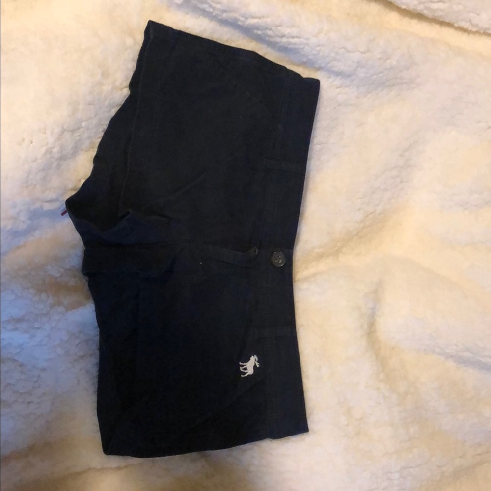 Light worn soft navy shorts